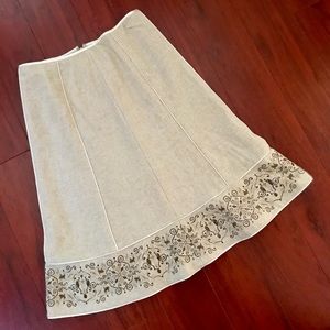 Ann Taylor embroidered skirt